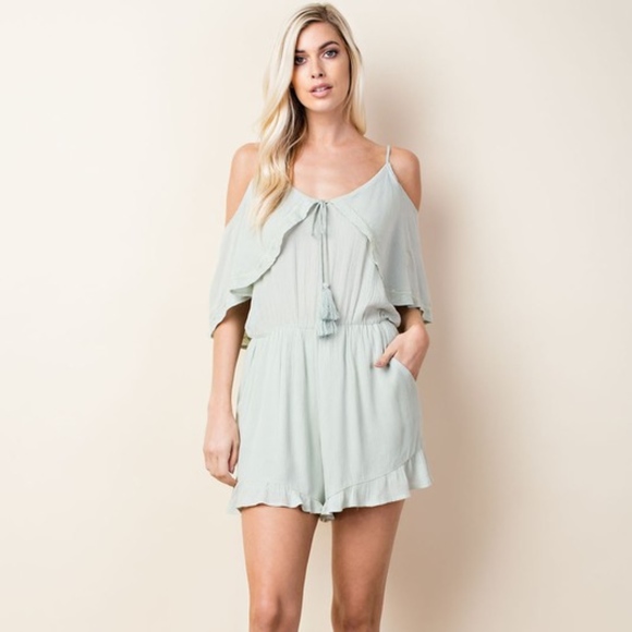 pale green jumpsuit